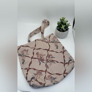 Elegant Cherub Patterned Tote Bag